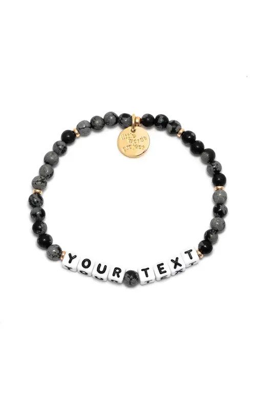 Little Words Project Beaded Stretch Bracelet in Black at Nordstrom, Size Small | Nordstrom