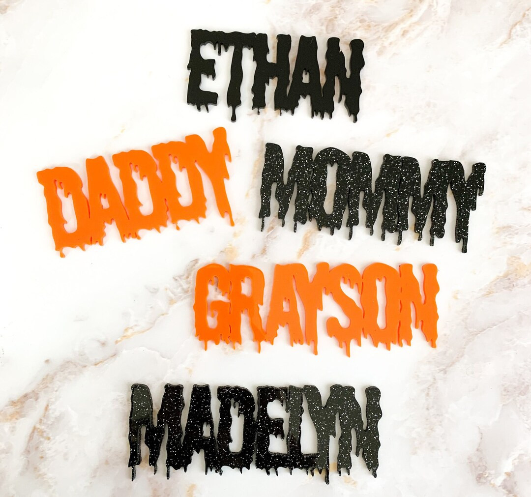 Halloween Acrylic Place Setting Table Names Place Card - Etsy | Etsy (US)