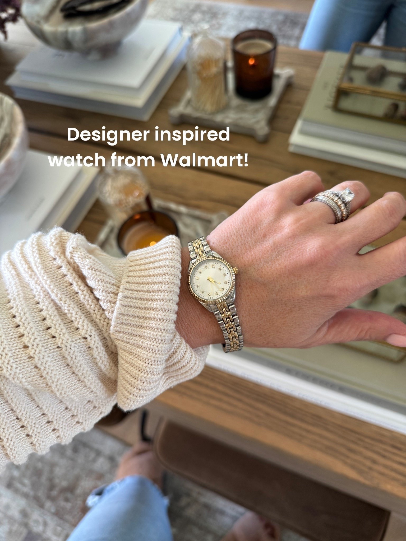 How pretty is this designer inspired watch from Walmart! Under $13! Arrives by 12/24 if you order TODAY!! 

#LTKSaleAlert #LTKHoliday #LTKGiftGuide