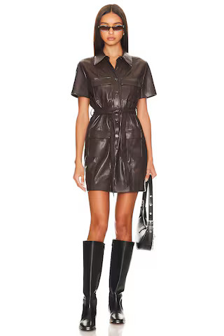 Short Sleeve Greyson Mini Dress in Cocoa | Revolve Clothing (Global)