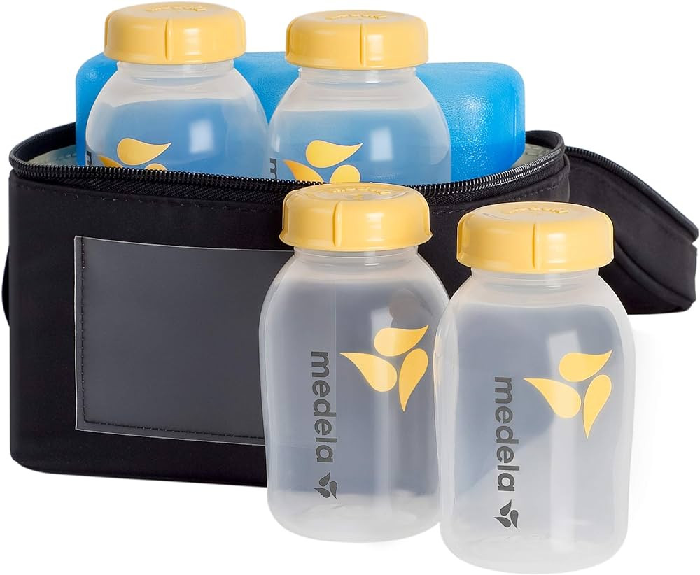 Medela Breast Milk Storage Cooler Bag with Contoured Ice Pack, 4 Bottles and Lids, Convenient Bre... | Amazon (US)