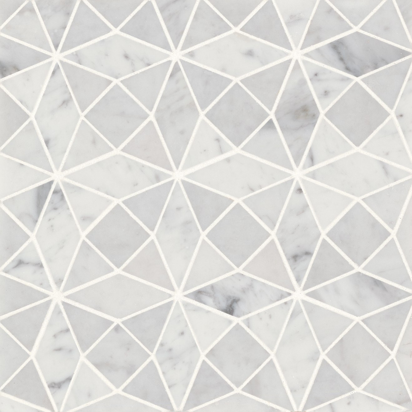 Monet Honed Marble Mosaic 5 Tile in Oriental White | Bedrosians Tile & Stone