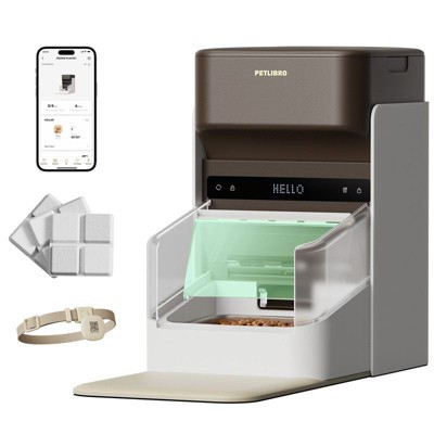 PETLIBRO One RFID Smart 3L Pet Feeder, Personalized Feeding Control,White/Coffee | Target