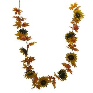 6ft. Yellow Sunflower Garland with Maple Leaves by Ashland® | Michaels Stores
