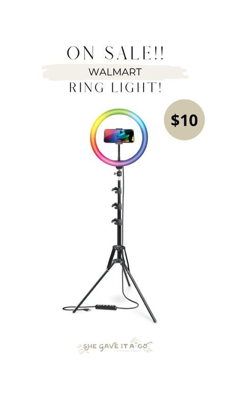 walmart ring light/tripod on sale for $10!! Go get it👏👏

#LTKsalealert #LTKVideo #LTKGiftGuide