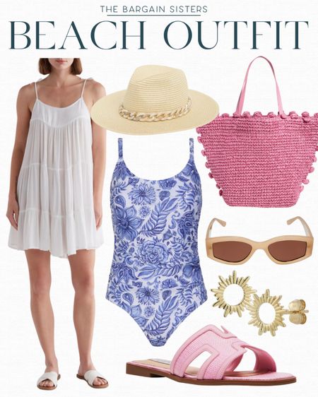 Beach Outfit 

| Outfit of the Day | Swim Outfit | Nordstrom Rack | Swimming Suit | Pool Day Outfit | Beach Bag | Beach Hat | Slide Sandal 

#LTKswim #LTKU #LTKstyletip