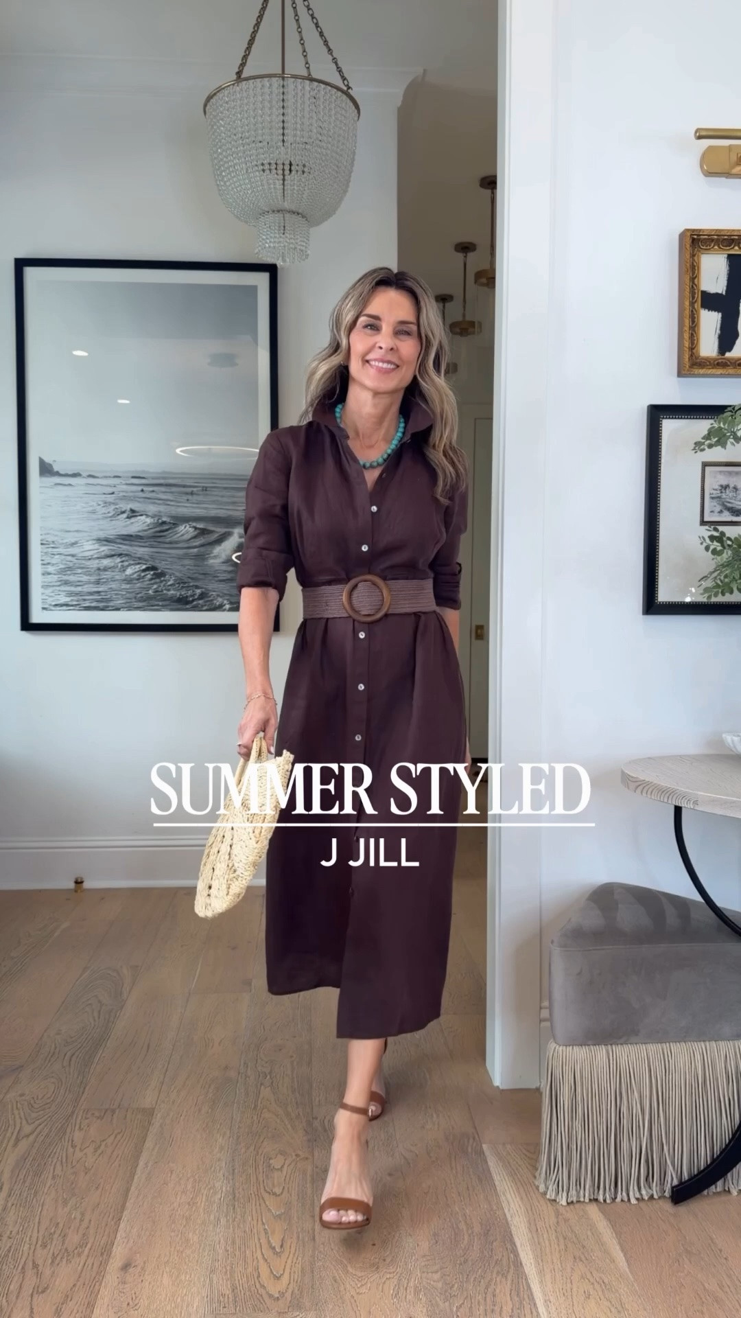 J Jill summer styles are here! I’m 5’6’’ wearing size XS in everything
-chocolate brown maxi dress
-chocolate brown straw belt
-straw bag
-green lightweight scarf
-green textured dress
-black and white summer dress 
-blue and white patterned dress 
-white denim jeans
-striped brown and white breathable tee
-lightweight denim button down
@jjill

#LTKootd #LTKSeasonal #LTKOver40