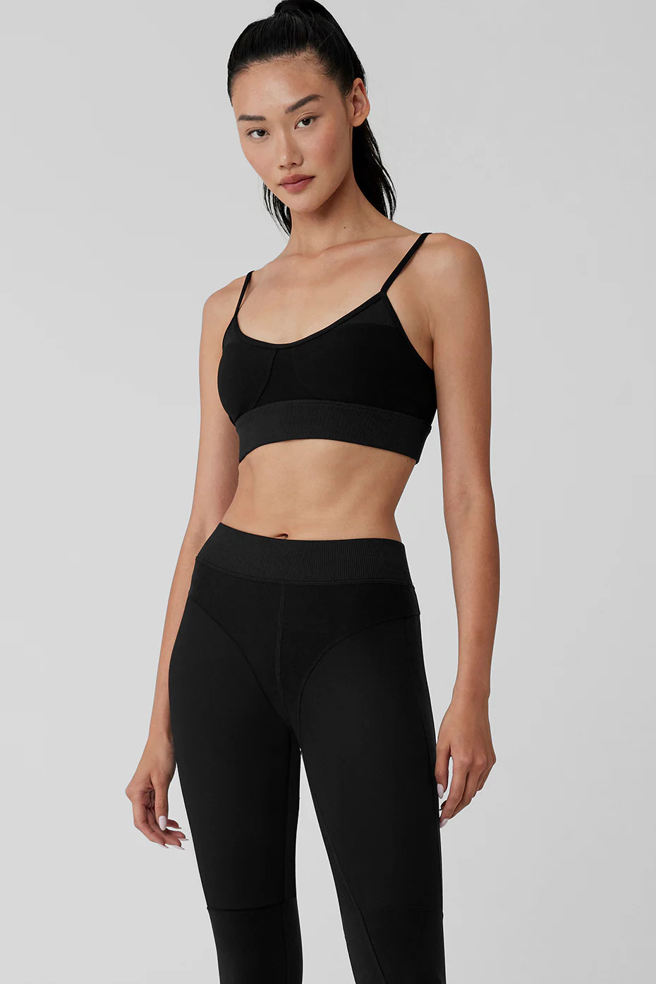 Alo Yoga� | Alosoft Head Start Bra in Black, Size: Small | Alo Yoga (US)