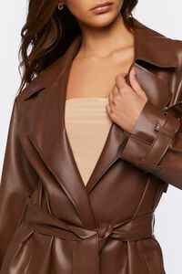 Belted Faux Leather Duster Jacket | Forever 21 (US)
