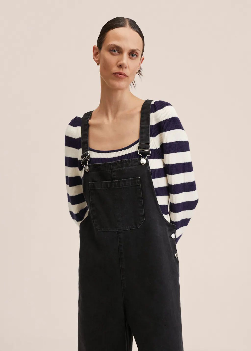 Denim culotte dungarees | MANGO (UK)