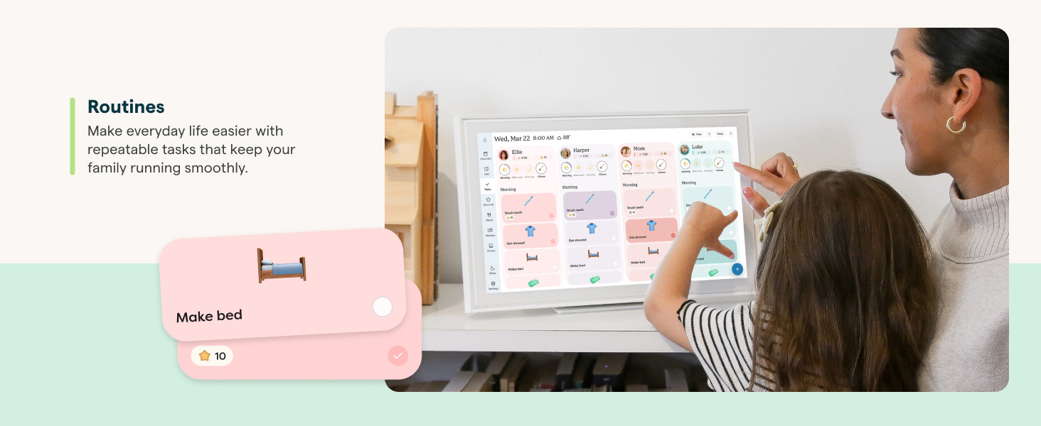 Amazon.com: Skylight Calendar: 15-inch Wall Planner Digital Calendar & Chore Chart, Smart Touchsc... | Amazon (US)