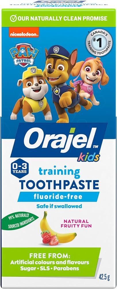 Orajel Kids Paw Patrol Fluoride-Free Training Toothpaste – Natural Fruity Fun Flavor, Pediatric... | Amazon (CA)