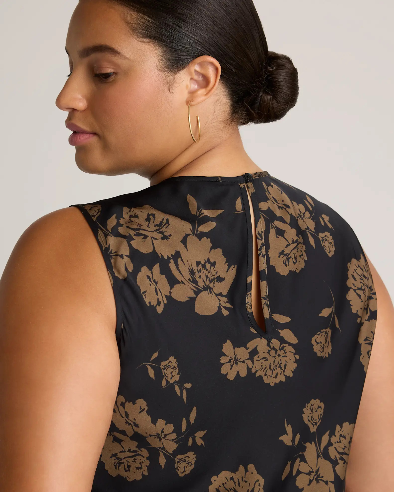 Washable Stretch Silk Tank Midi Dress in Caper Eclipse | Quince