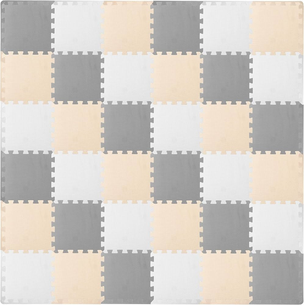 ProSource Foam Puzzle Floor Play Mat for Kids and Babies with Solid Colors, 36 or 16 Interlocking... | Amazon (US)