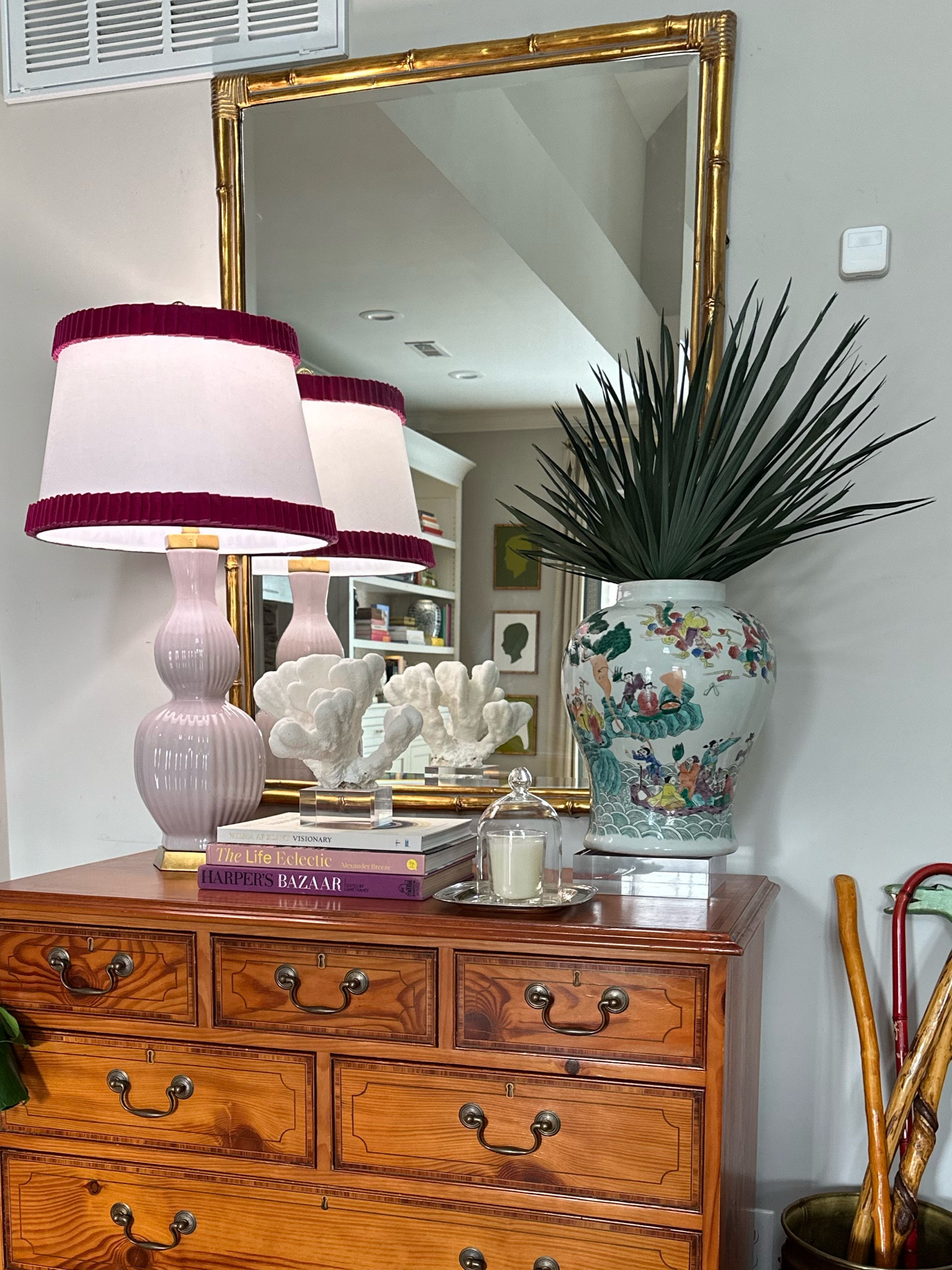 Classic gold bamboo mirror 

#LTKHome