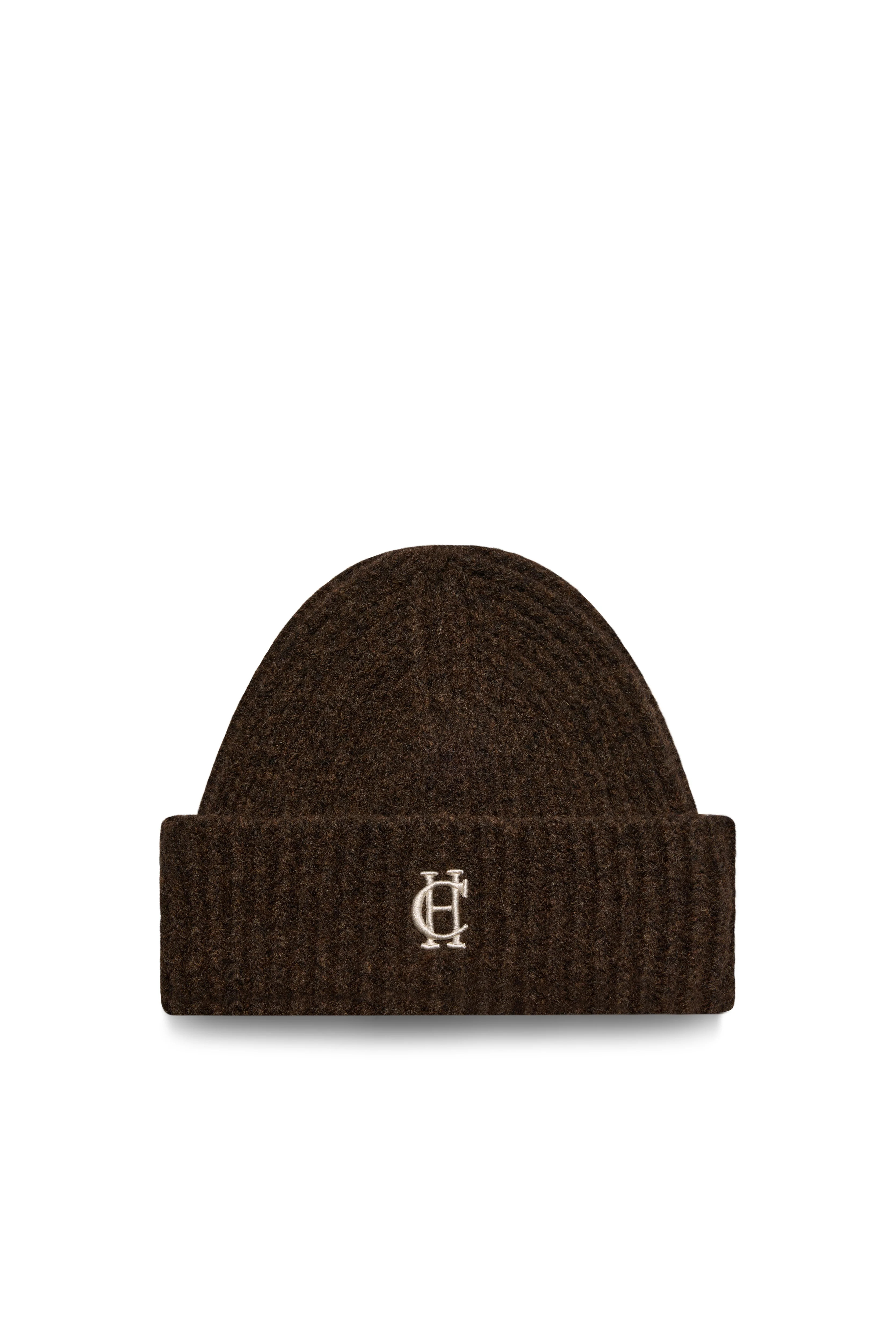 Classic Embroidered Beanie (Chocolate) | Holland Cooper