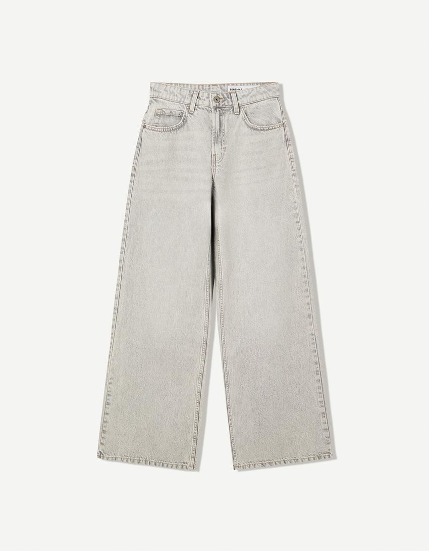 Wide-leg jeans - Trousers - Women | Bershka GB