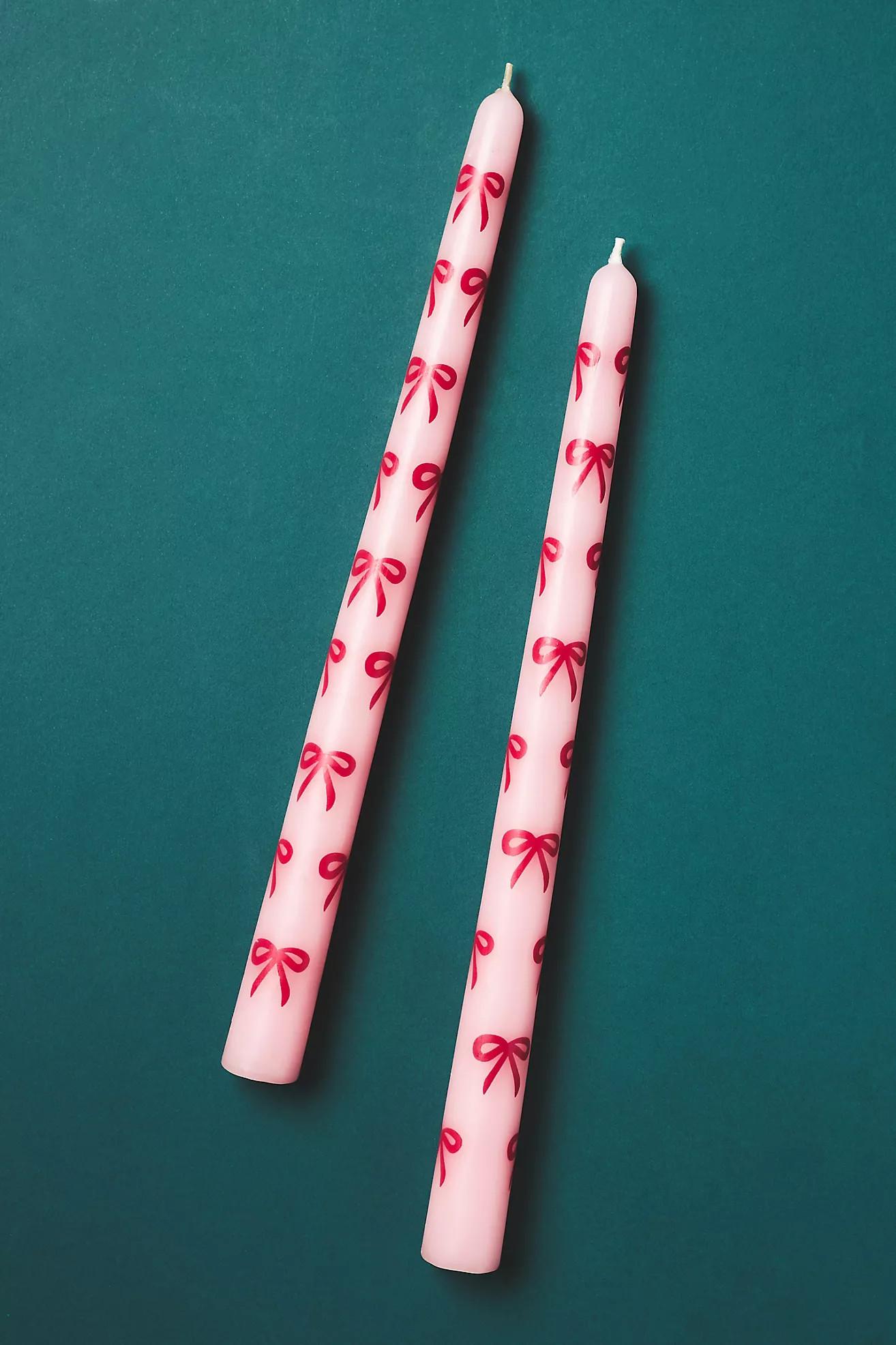 Handpainted Bow Taper Candles, Set of 2 | Anthropologie (US)