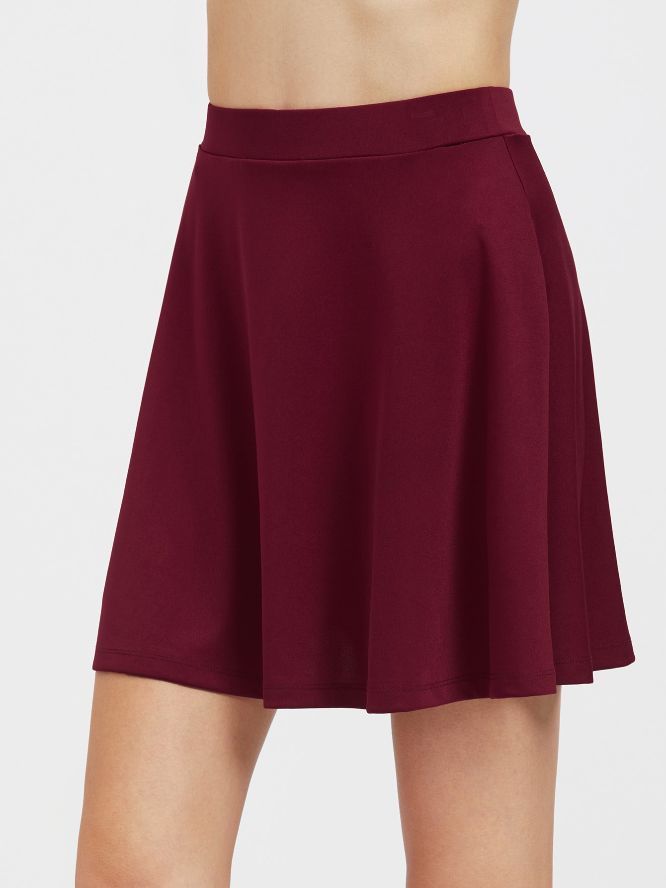Elastic Band Waist Flowy Skirt | SHEIN