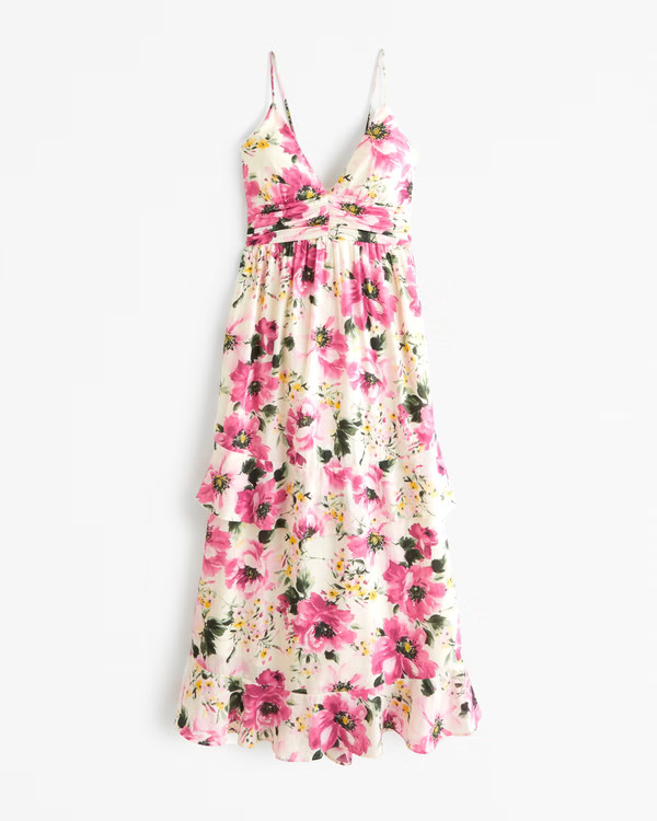 Tiered Ruffle Maxi Dress | Abercrombie & Fitch (US)