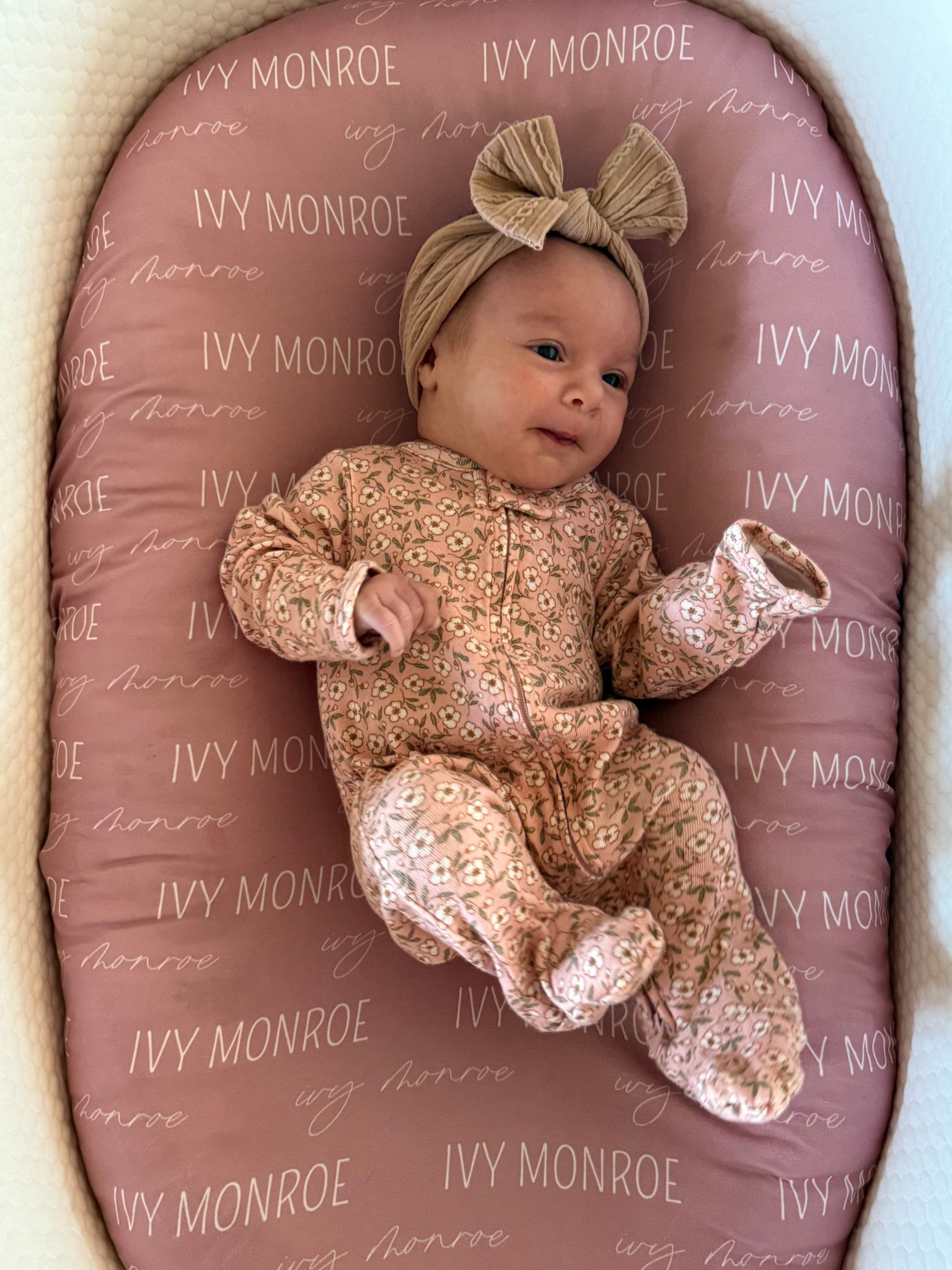 Pretty in pink 🎀 Walmart newborn girl pj’s, amazon bow & Caden Lane personalized swaddle

#LTKBaby