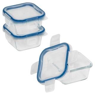 Snapware Total Solutions 1-Cup Glass Square Storage Container (3-Pack) | The Home Depot