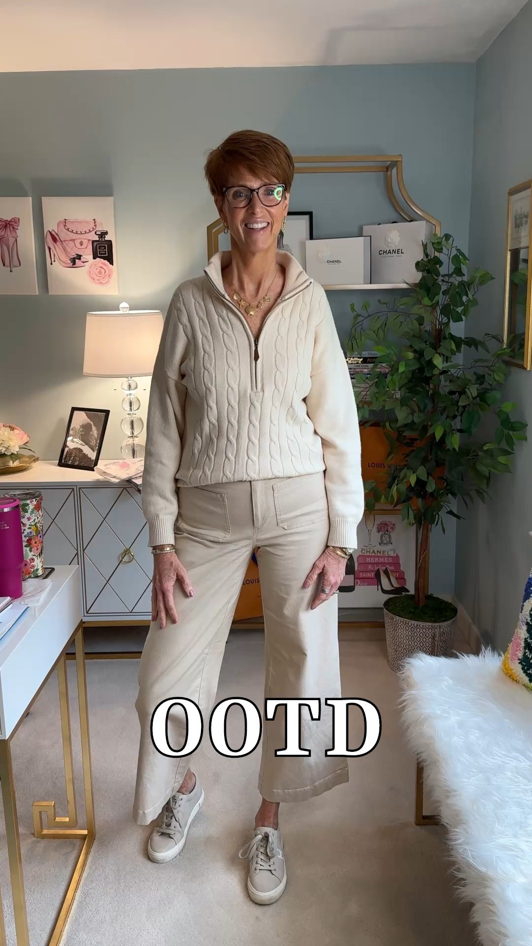 Hi friend! 👋 Thanks for your support! I’m so glad you’re here!
If you're tall, over 40, or just tired of fashion that doesn’t fit your life, you’re in the right place. I share classic, elevated outfit formulas that actually work on tall women (I’m 6’1” for reference!) and help you feel confident getting dressed again.
I am your resource for timeless, elevated fashion for women over 40 (and tall women)
Age: 55
Height: 6’1”
Tops: S/M
Bottoms: 8/10
Dresses: 8/M

Sizing for this video : 

Amazon Cable Knit ¼ zip sweater size medium
Loft Khaki Pants size 8 tall

Over 50 fashion, tall fashion, workwear, everyday outfits, timeless outfits, Classic Outfits, transitional outfit, monochromatic look, quarter zip, khaki pants, classic ootd, monochromatic ootd, casual sneakers, everyday sneakers 


#LTKOver40 #LTKStyleTip #LTKSeasonal
