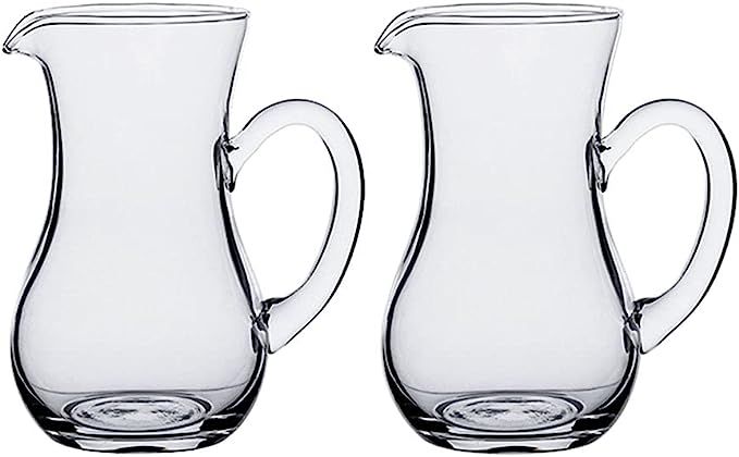 Mozacona 2pcs Glass Creamer Pitcher Sauce Serving Pitcher Milk Creamer Jug,300ml | Amazon (US)