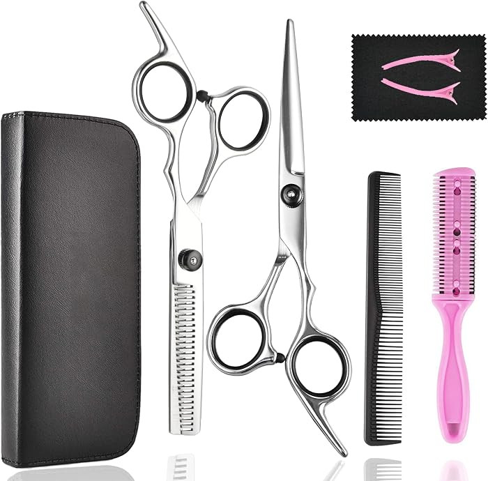 Hair Cutting Scissors Thinning Shears- Fcysy Professional Barber Sharp Hair Scissors Hairdressing... | Amazon (US)