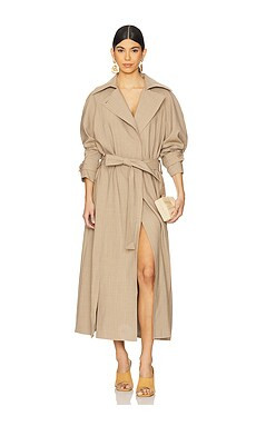 Cult Gaia Brigita Coat in Beige from Revolve.com | Revolve Clothing (Global)