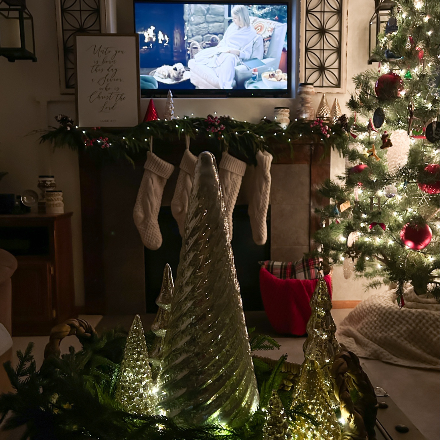 Decorating a cozy living room for Christmas 

#LTKSeasonal #LTKHoliday #LTKHome