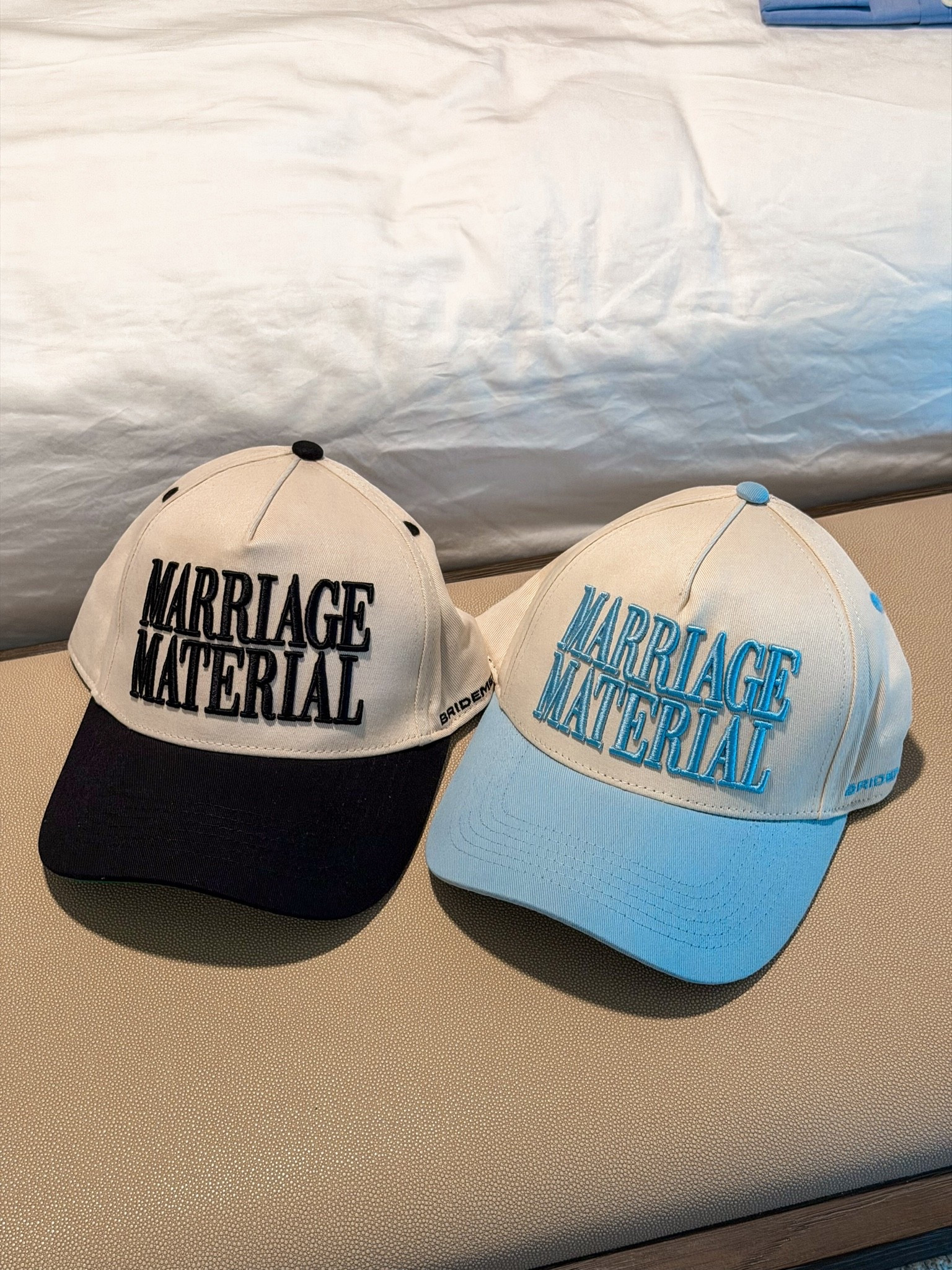 Marriage material his and her trucker hats🩵💌✈️

#LTKTravel #LTKWedding