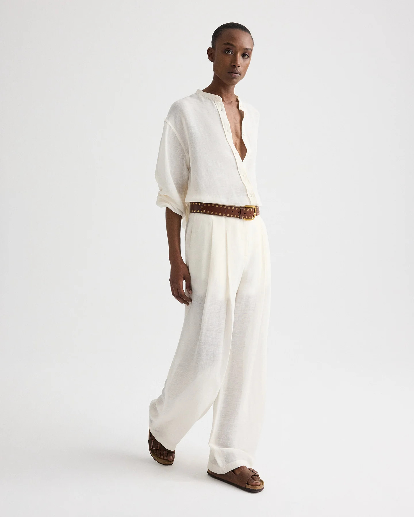 Carries Trouser in Silk Linen Gauze | TWP