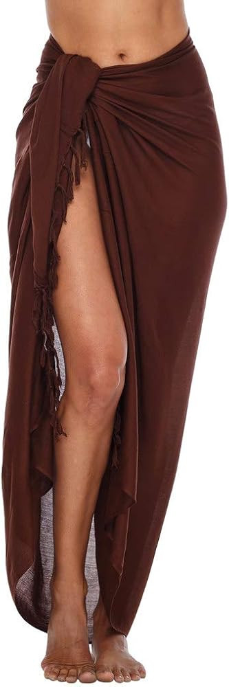 SHU-SHI Womens Beach Cover Up Ombre Sarong Swimsuit Cover-Up Pareo Coverups | Amazon (US)