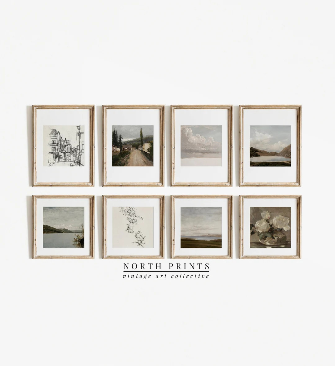 Antique European Gallery Wall Art SET | Neutral Vintage Paintings Sketches | PRINTABLE DOWNLOAD |... | Etsy (US)