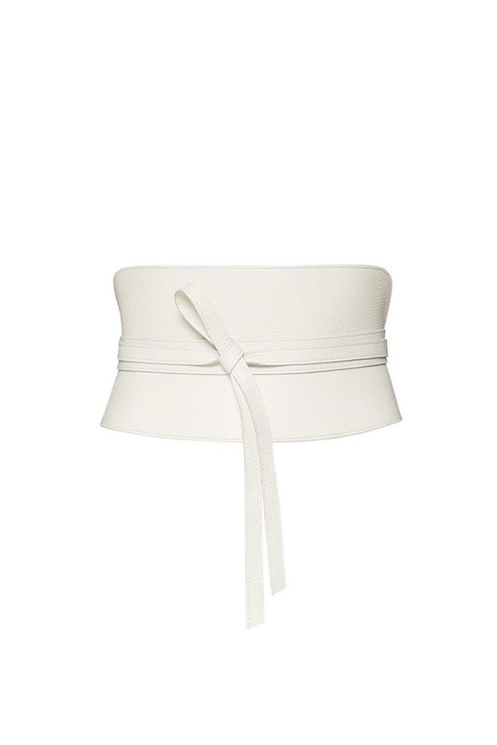 Leather Corset Belt in Ice White PRITCH London.com | PRITCH London
