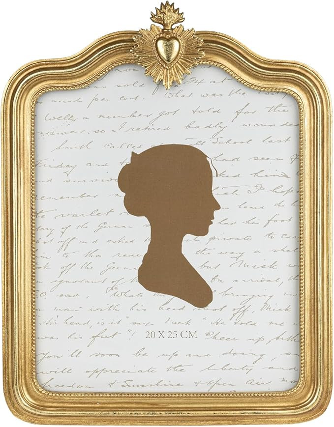 Sunlit Vintage Picture Frame 8x10 Inch, Antique Photo Frames with Glass Front, Small Heart Luxury... | Amazon (US)