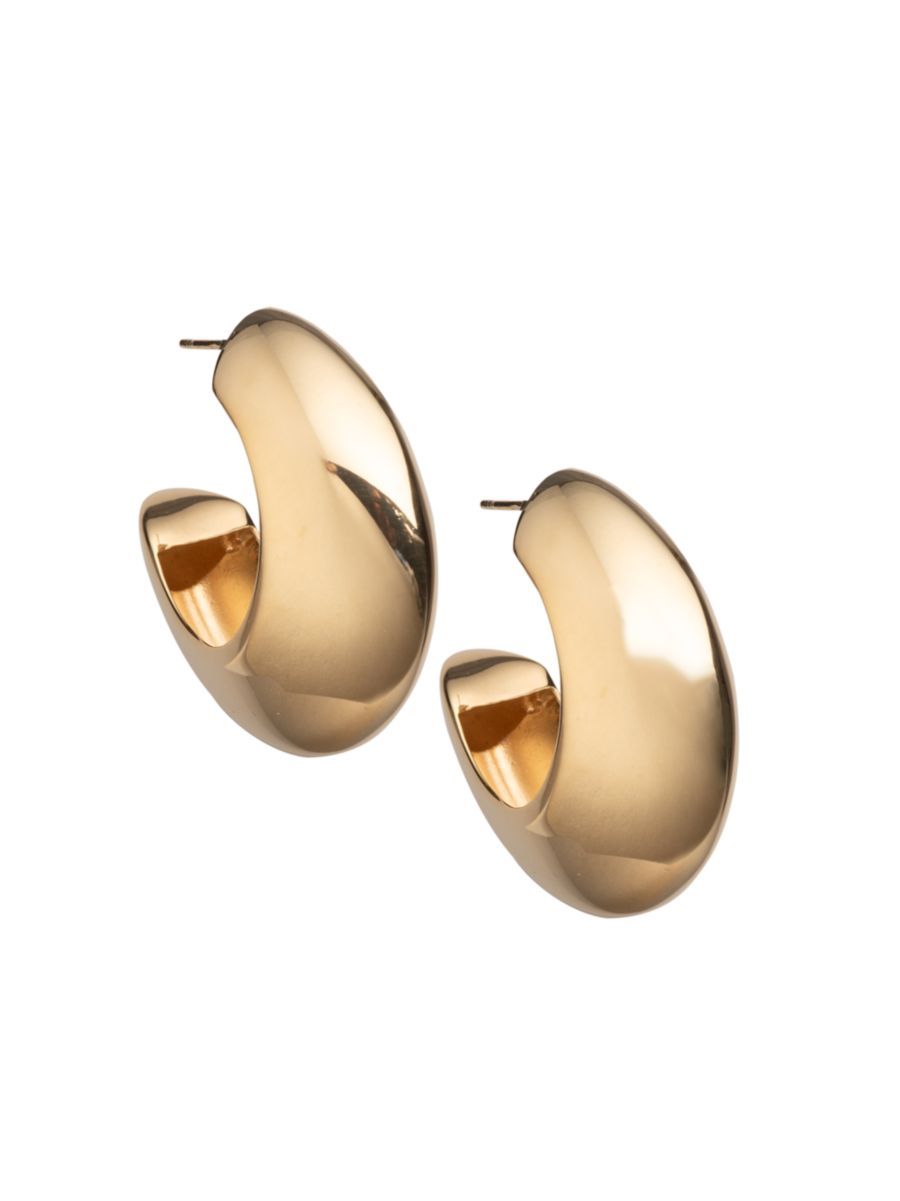 Jennifer Zeuner Jewelry Seema 14K-Gold-Plated Hoop Earrings | Saks Fifth Avenue