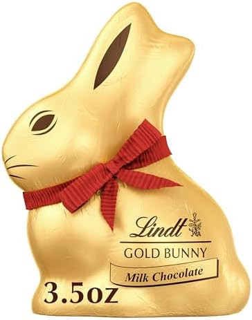 Lindt GOLD BUNNY Milk Chocolate, Hollow Milk Chocolate Candy Bunny, 3.5 oz. Bunny | Amazon (US)