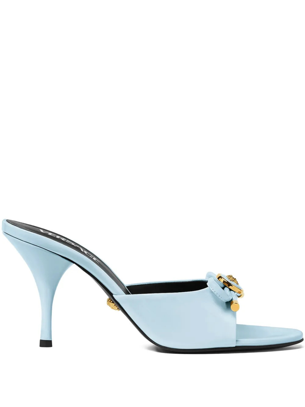 Versace 85mm Opera Bow heeled mules - Blue | Farfetch Global