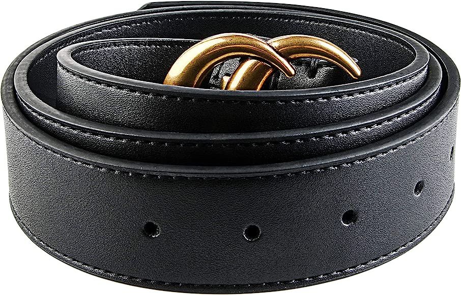 Women Luxury Leather Belts, Fashion Design Belt for Pants Jeans Shorts Dresses | Amazon (US)