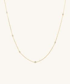 Multi Station Round Diamond Necklace | Mejuri Fine Crew