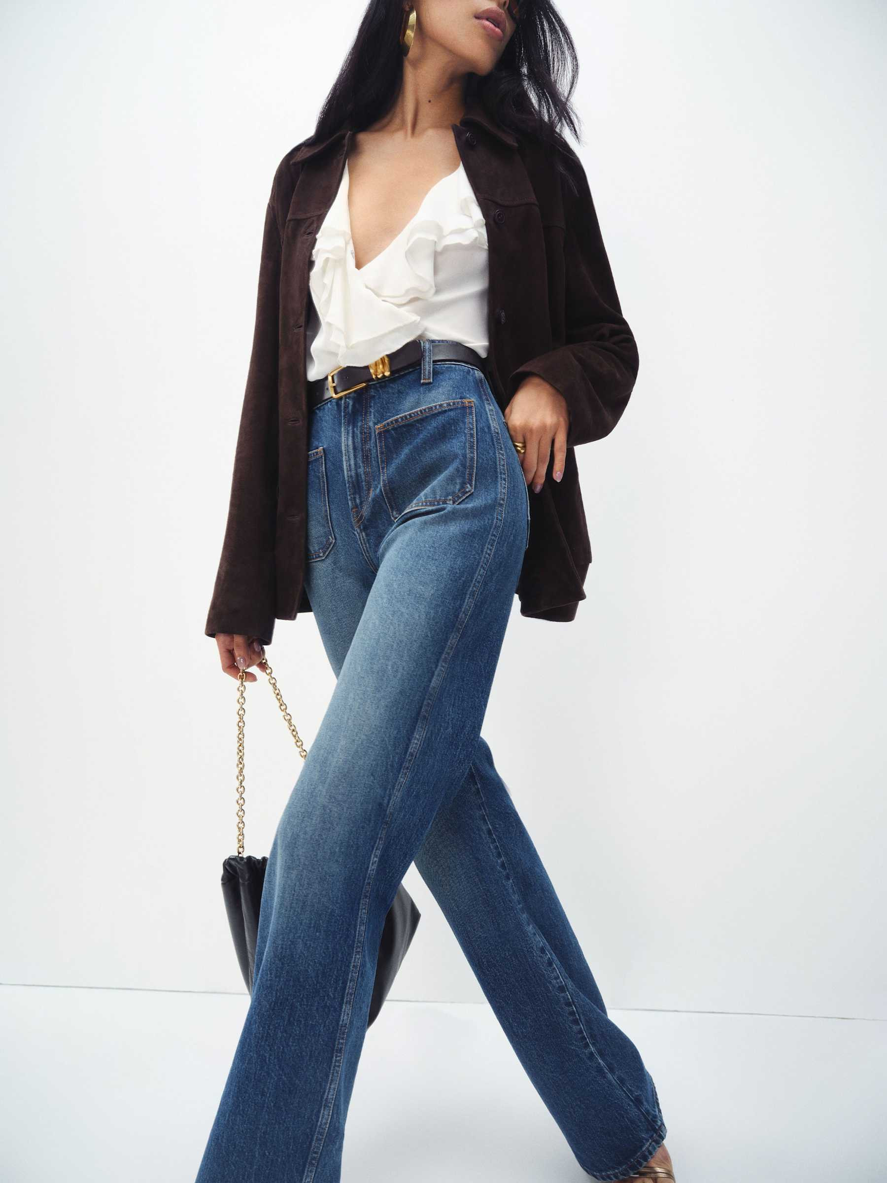 Alyssa High Rise Wide Leg Long Jeans | Reformation (Global)