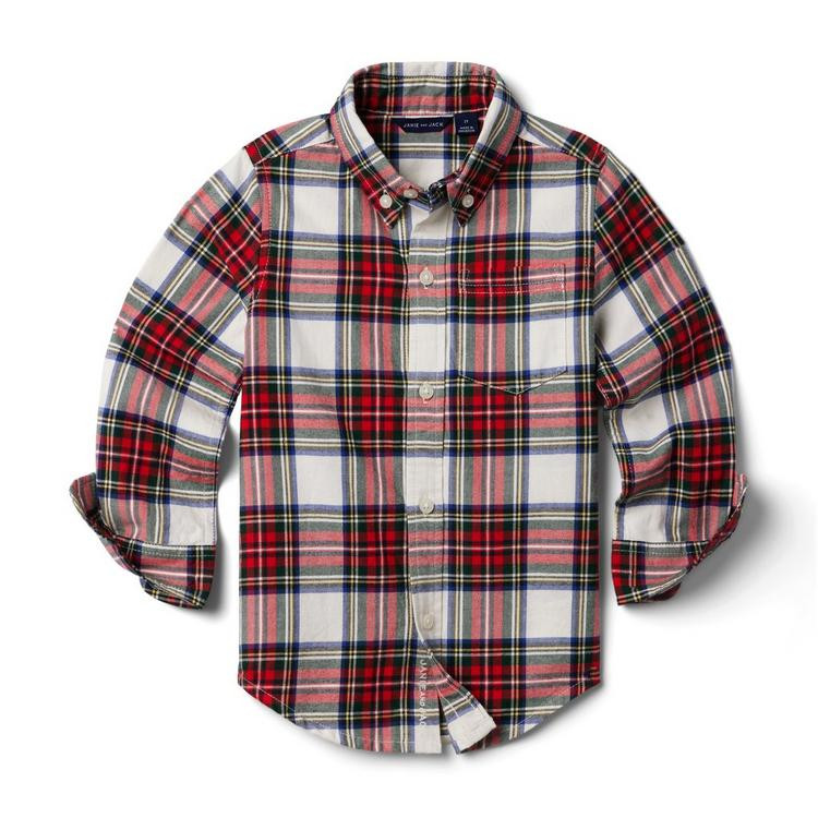 Plaid Brushed Twill Shirt | Janie and Jack
