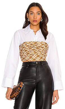 L'Academie Triska Twofer Top in Ochre Multi from Revolve.com | Revolve Clothing (Global)