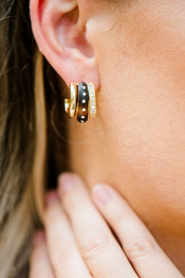 Gilded Triple Hoop Earring Earring / Triple | Smith and Co. Jewel Design