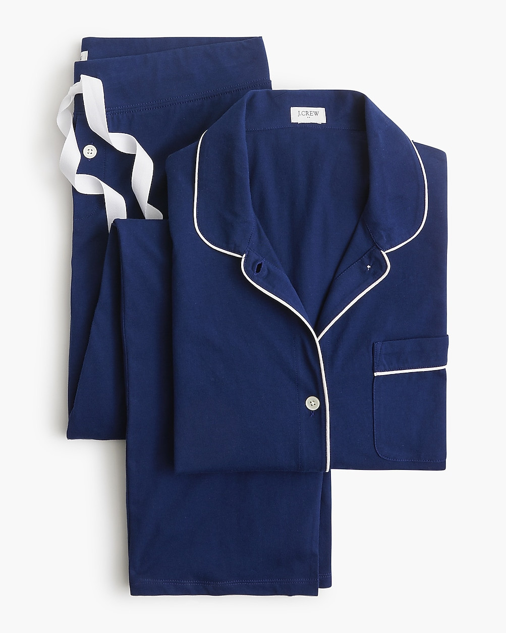 Long-sleeve knit top and pant pajama set | J.Crew Factory