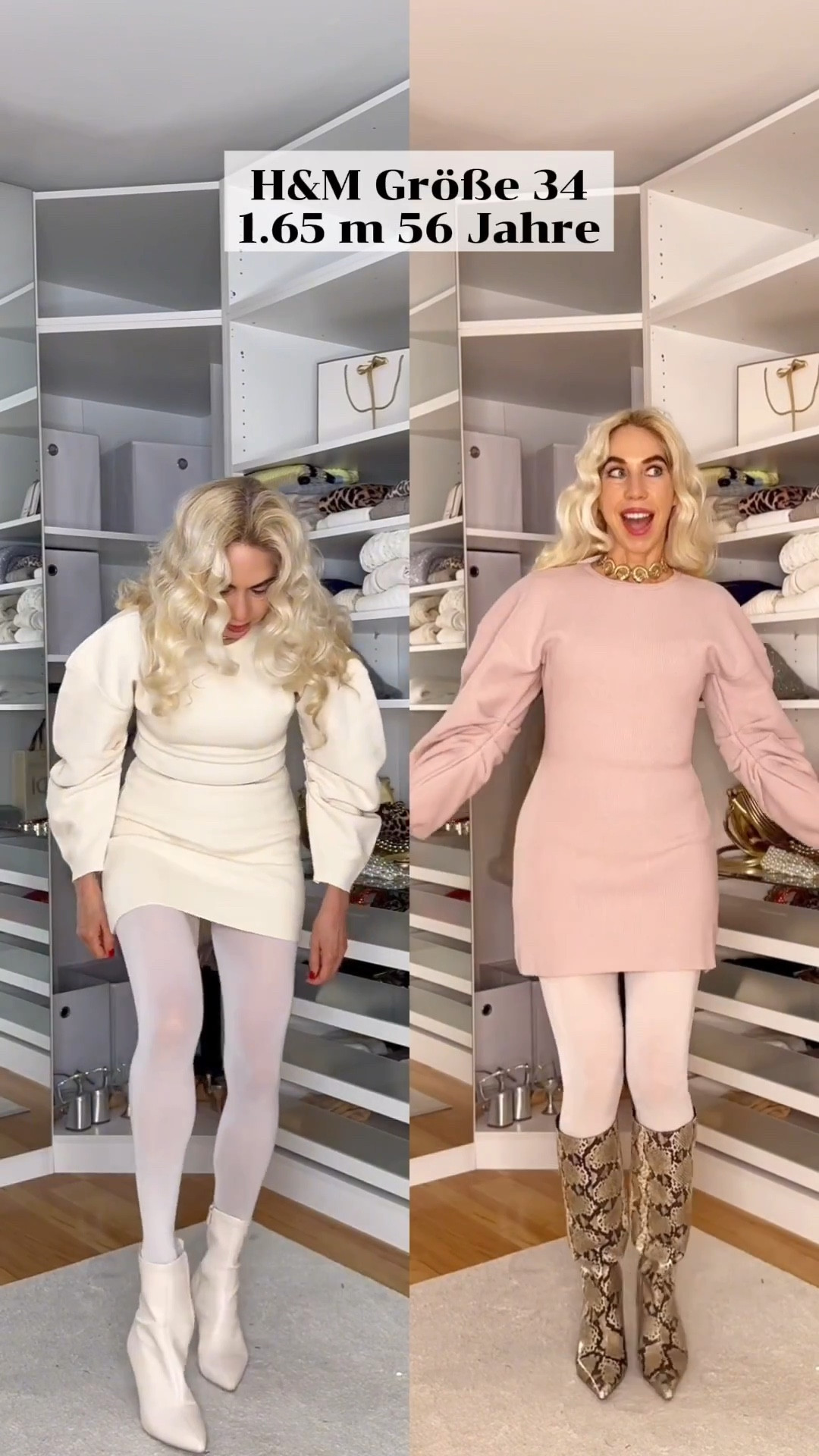 Zwei wunderschöne Strickkleider von H&M 🤍✨
Eines in klassischem Weiß, das andere in einem zarten Altrosé – beide fühlen sich so weich und angenehm auf der Haut an.
Ich liebe es, wie leicht sie fallen und wie sie einfach Lebensfreude ausstrahlen! 💫

Kombiniert habe ich die Kleider mit einer weißen Strumpfhose, die den Look feminin und frisch wirken lässt.
Natürlich kannst du auch eine andere Strumpfhose oder Farbe wählen – das Schöne ist, dass diese Kleider super vielseitig sind. 🍂

Und das Beste: Bezahlbar, gemütlich & richtig stilvoll – genau das liebe ich an H&M!

🛍️ Shop the Look:
🤍 Strickkleid Weiß | 🌸 Strickkleid Altrosé | Strumpfhose | Schuhe

#HMFashion #Strickkleid #HerbstLook #HerbstOutfit #LTKfashion #CozyChic #WarmUndStylisch #AffordableFashion #AutumnStyle #FallOutfit #EleganterLook #HMLook #HerbstMode2025 #StyleInEveryAge #FashionOver50 #ChicUndBequem #LTKFall #FashionInspiration 


#LTKdeutschland #LTKkleider #LTKwinter #LTKeurope #LTKdeutschland #LTKeurope #LTKstyletip