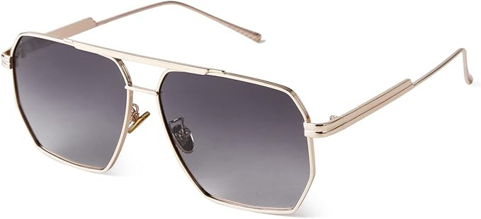 ADE WU Trendy Square Aviator Sunglasses for Women Men, Classic Polarized Oversized Aviators Sun G... | Amazon (US)