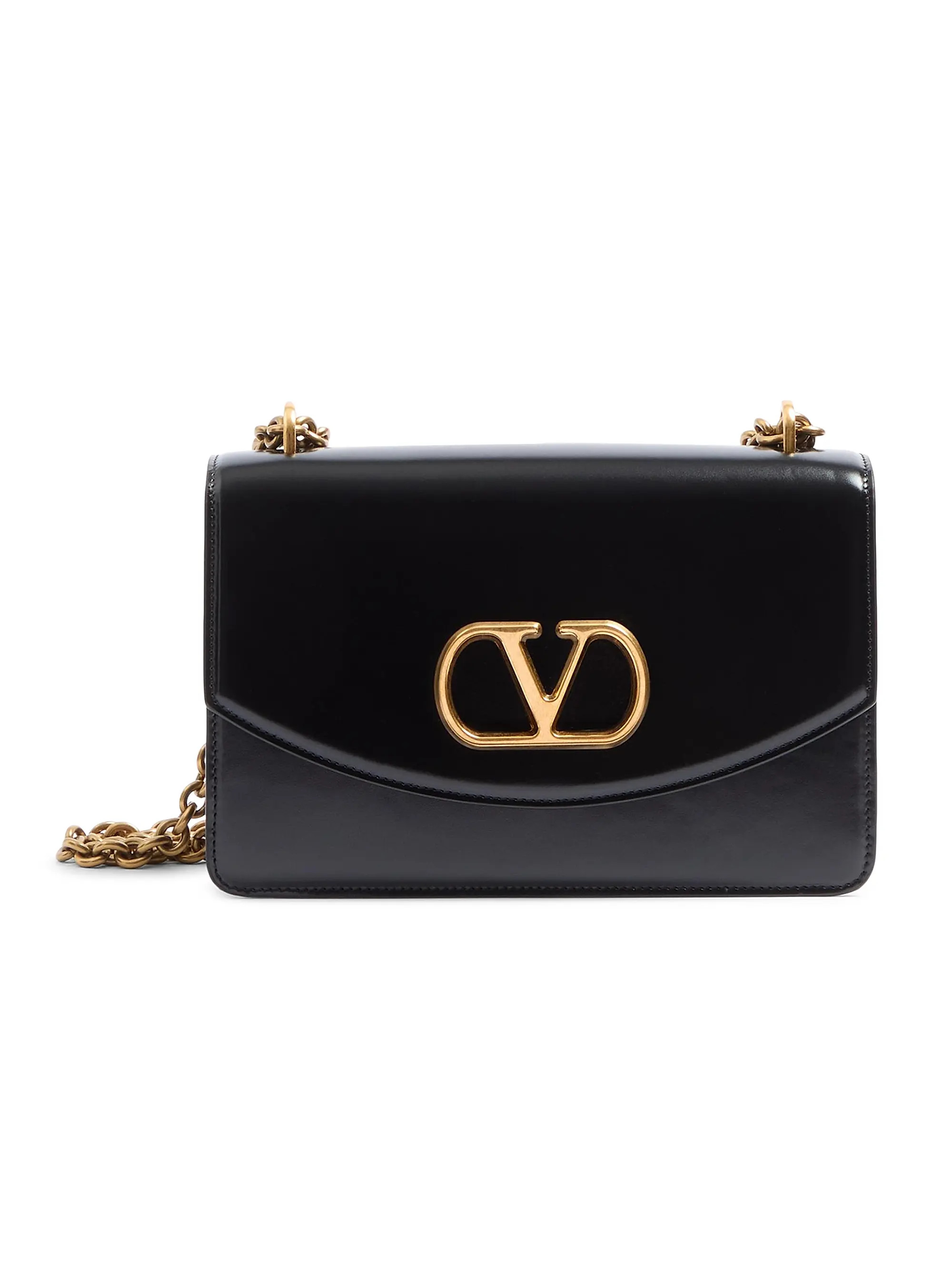 Valentino Garavani Vain Shoulder Bag in Shiny Calfskin | Saks Fifth Avenue | Saks Fifth Avenue